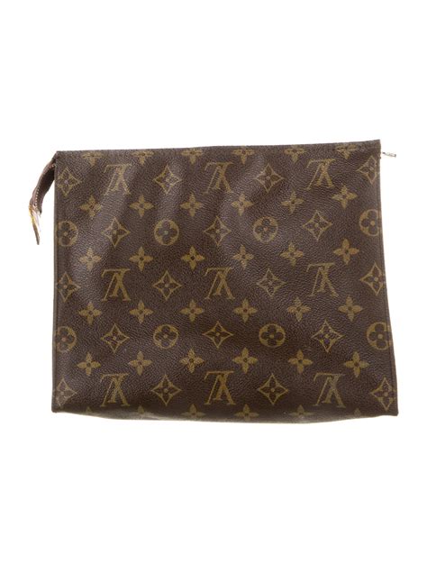 Louis Vuitton Vintage Monogram Toiletry Pouch 15 Brown Cosmetic Bags