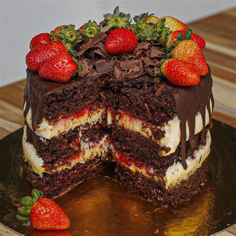 Naked Cake 8 Fatias Em 2024 Receitas Saborosas Receitas Deliciosas