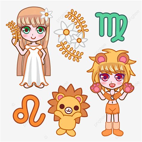 Gambar Stiker Constellation Virgo Dan Leo Lucu Pertanda Konstelasi