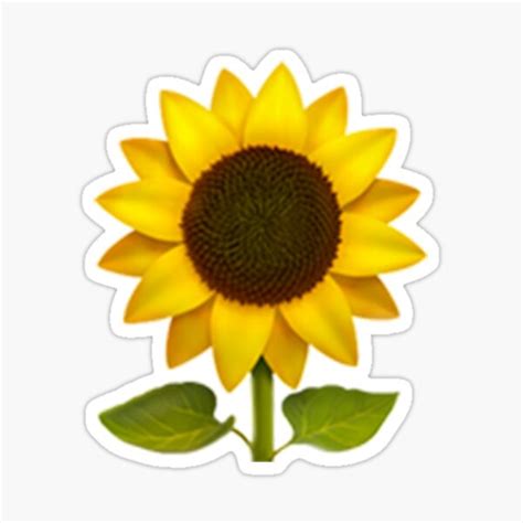 Sunflower Emoji Sticker For Sale By Emojiqueen Redbubble