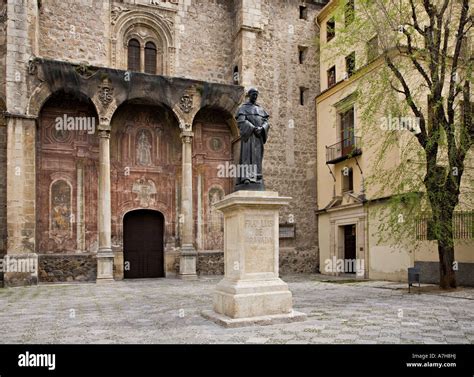 Statue Of Fray Luis De Granada 1504 To 1588 Outside Church Of Santo