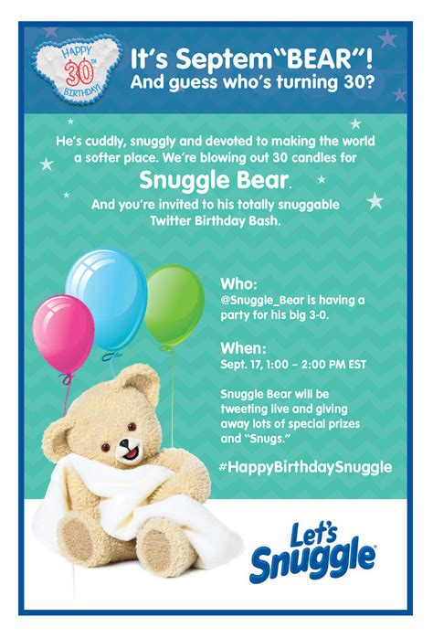 A Snuggly Throwback Thursday Snuggle® Bear Celebrates 30 Years Of