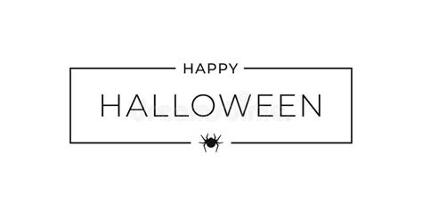 Happy Halloween Banner on White Background Sign Stock Vector - Illustration of black, halloween ...