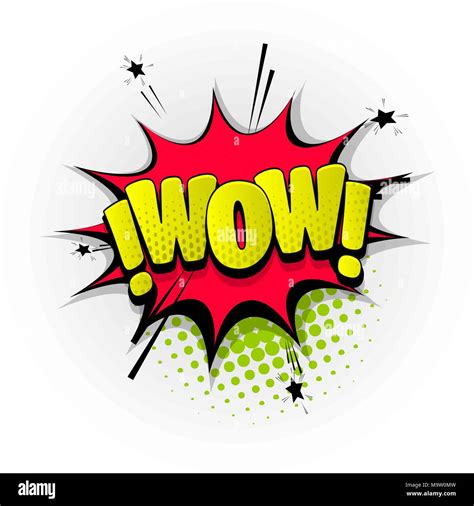 Wow Sound Comic Book Text Pop Art Stock Vector Image Art Alamy