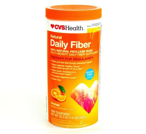 Natural Daily Fiber Cvs Health 100 Psyllium Husk 114 Tsp 29 Oz Exp 622