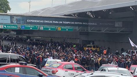 Policías Federales bloquean accesos al Aeropuerto de la CDMX