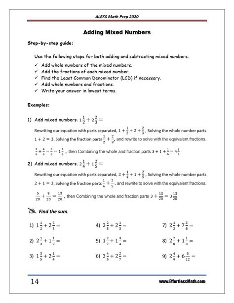 ALEKS Math Prep 2020: A Comprehensive Review and Step-By-Step Guide to ...