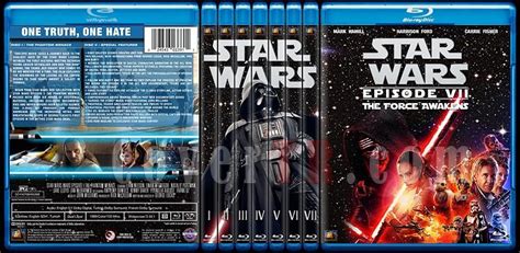 Star Wars Collection Custom Bluray Cover Set English 1977 2015