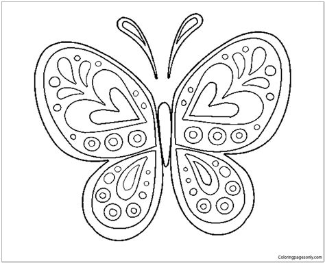 Butterfly Mandala 4 Coloring Page Free Printable Coloring Pages