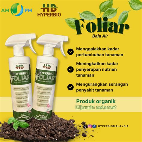 Baja Organik Foliar Cecair Hyperbio Organic Fertilizer Liquid For All