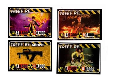 Cartinhas 100 Cards Free Fire 25 Envelopes Lacrados Brincar MercadoLivre