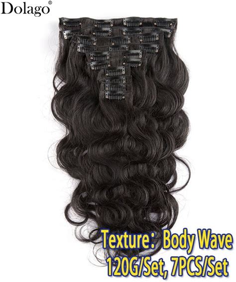 Dolago Best Cheap Body Wave Clip In Human Hair Extensions For Women