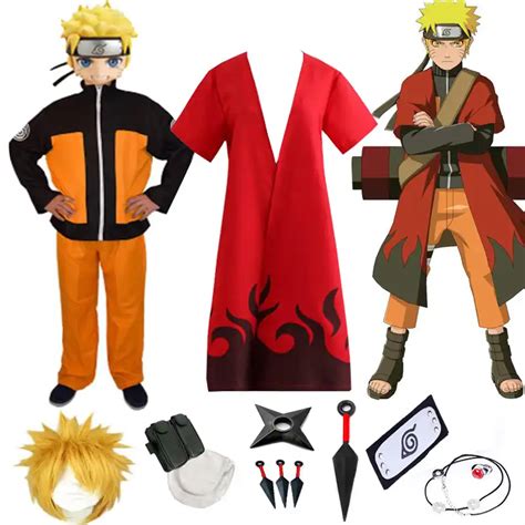 Fantasia Naruto Shippuden Uzumaki Traje De Cosplay Para Homens Adultos