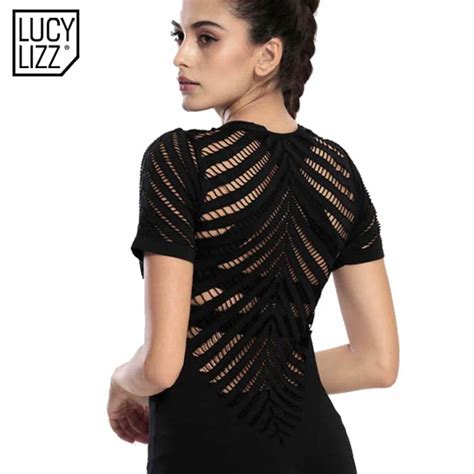 Lucylizz New Hollow Out Yoga Top Summer Short Sleeve Women Sexy Sport T Shirt Fitness Clothing