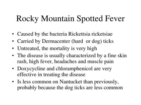 PPT - Rocky Mountain Spotted Fever PowerPoint Presentation, free ...