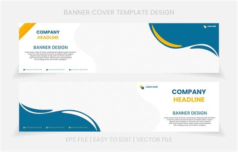 Premium Vector | Banner linkedin cover design set vector