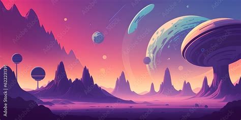 Alien forest game background, generative ai Stock Illustration | Adobe ...