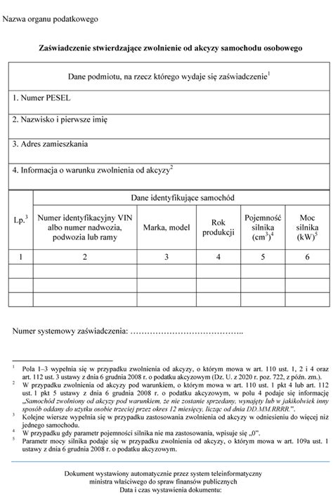 Jak Wygl Da Dokument Potwierdzaj Cy Zap At Akcyzy Pzaseq