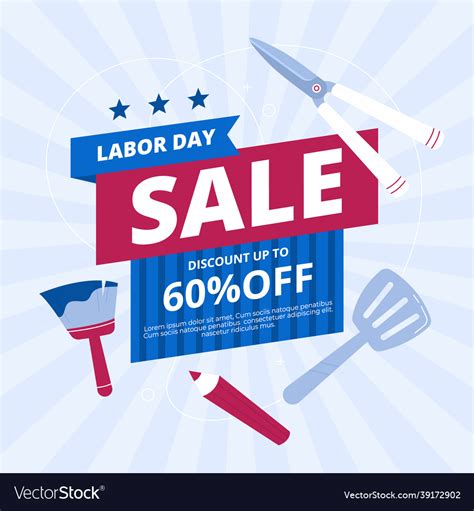 Labor day sale Royalty Free Vector Image - VectorStock