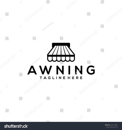 Awning Logo Design Vector Template Stock Vector Royalty Free