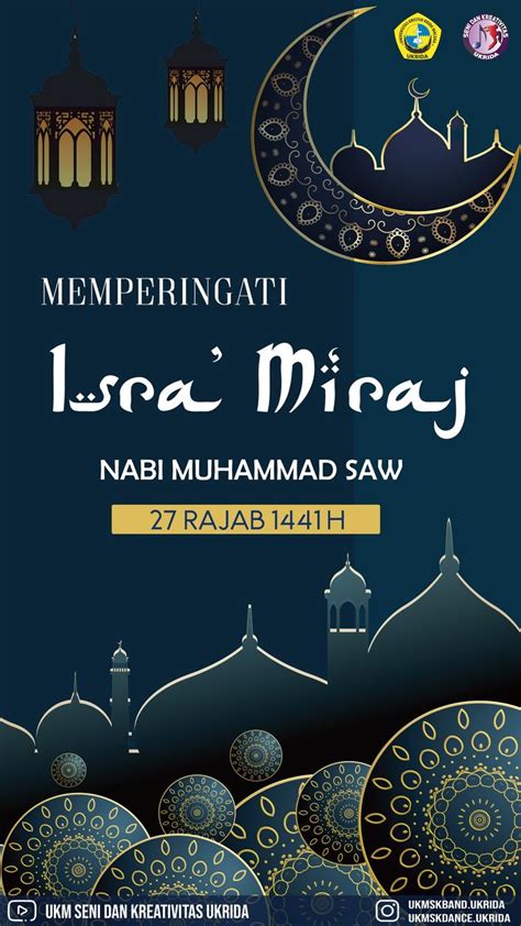 Isra Miraj Pola Islami Desain Grafis Desain Banner