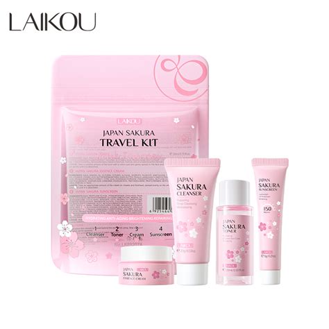 LAIKOU 4pcs Mini Glowing Skincare Set Laikou Official