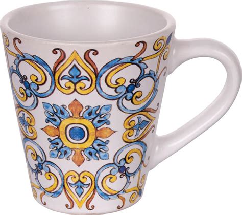 Galileo Set Tazzine Caff Ml In Stoneware Sicilia