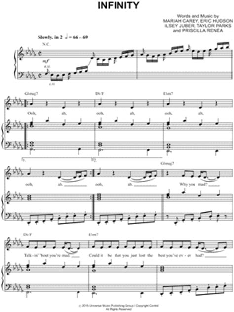 Mariah Carey Sheet Music Downloads from "Mariah Carey - #1 to Infinity ...