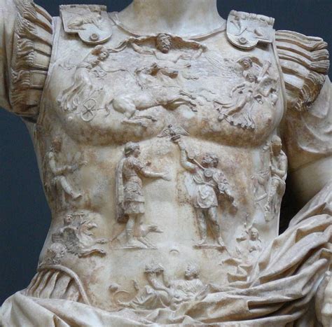 Detail Of The Armour On The Augustus Of Primaporta Statue Roman