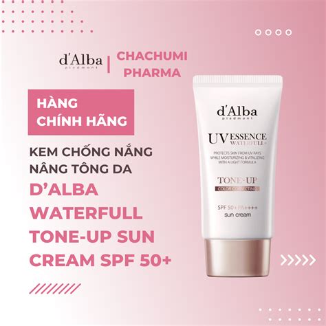 Kem chống nắng d Alba nâng tông da Waterfull Tone up Sun Cream SPF 50