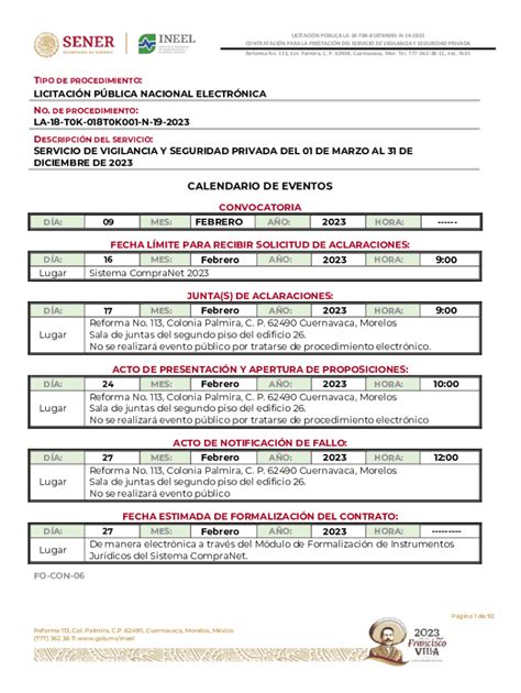 Completable En L Nea Licitacin Pblica Nacional Electrnica No La T K