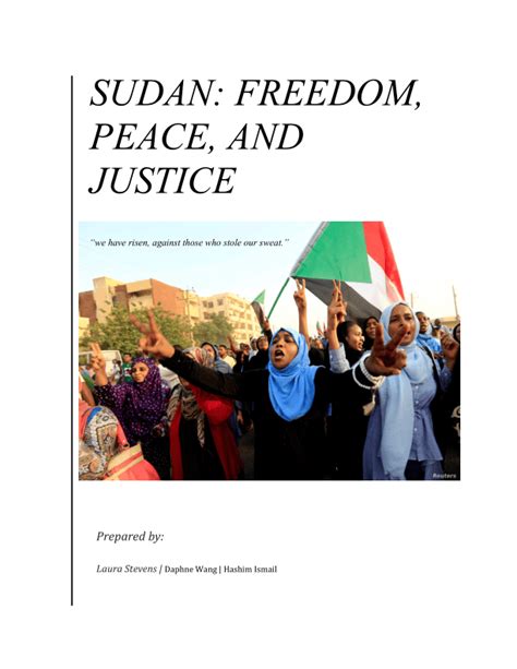 Sudan Freedom Peace And Justice Sudan Reliefweb