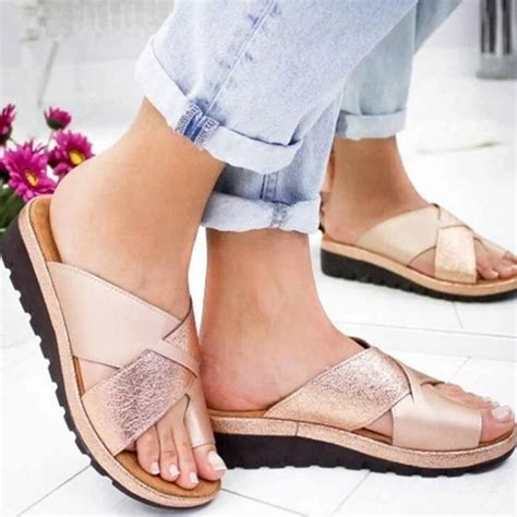 Sandalias Informales Para Mujer Chanclas Zapatos De Verano Cu As