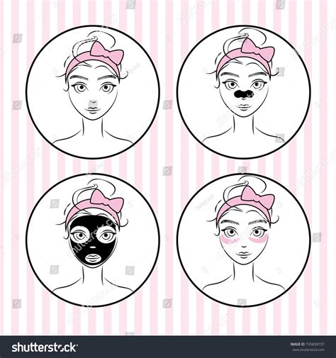 Skin Care Face Cleanser Washing Beautyfacial Stock Vector Royalty Free