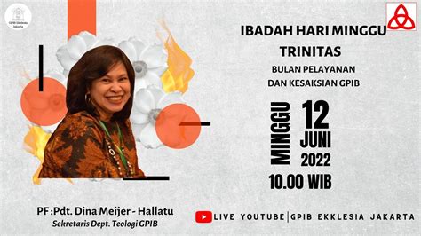 Ibadah Hari Minggu Trinitas Juni Youtube