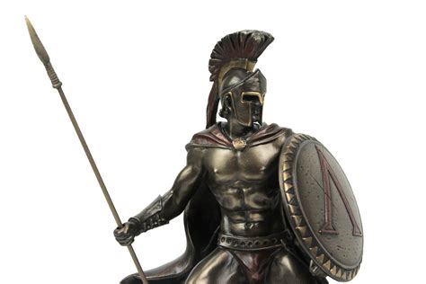 Greek King Leonidas Battle Warrior Of Sparta Bronze Finished Tabletop