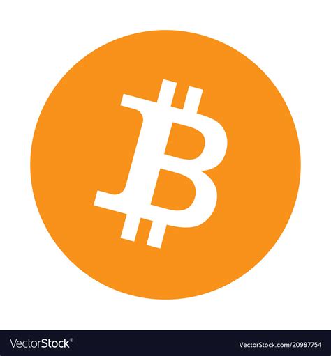 Bitcoin Logo On White Background Royalty Free Vector Image