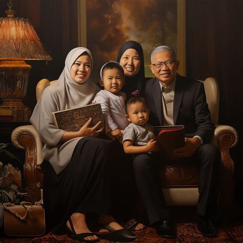 Premium AI Image | INDONESIAN MUSLIM FAMILY PORTRAIT