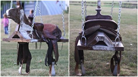 Diy Western Saloon Fort Saddle Swing Horse Swing Tire Horse Swing