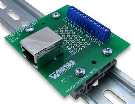 RJ50 10P10C Shielded Jack Breakout Board With Screw Terminals Winford