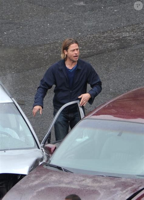 Photo Brad Pitt Sur Le Tournage De World War Z Réalisé Par Marc