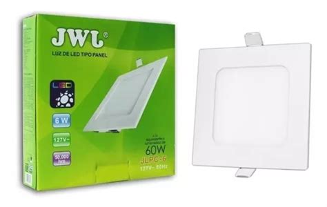 Plafon Led W Empotrable Slim Luz Calida Cuadrado Pzs Jwj En Venta En