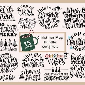 Christmas Mug Svg Bundle, Christmas Cup Svg Bundle, Merry Christmas Svg ...