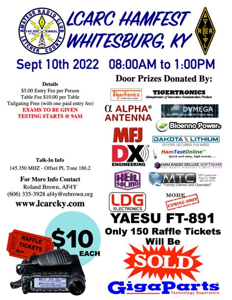 Hamfest Flyer Letcher County Amateur Radio Club