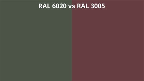 Ral 6020 Vs 3005 Ral Colour Chart Uk