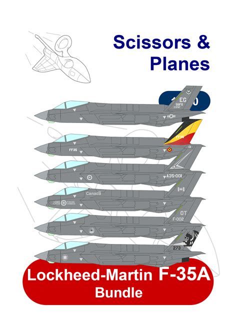 1/100 snp Lockheed Martin F-35A Lightning II Bundle Paper Model ...