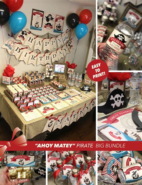 Pirate Printable Party Pirate Birthday Printables Pirate Birthday