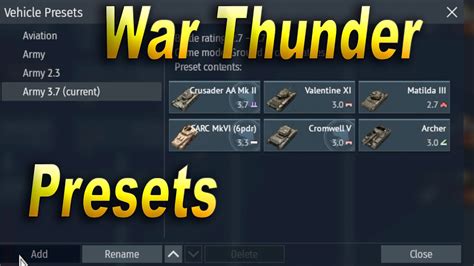 How To Setup Presets In War Thunder Youtube