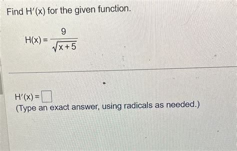 Solved Find H X ﻿for The Given