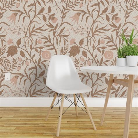 Peel Stick Wallpaper Ft Wide Vintage Rustic Botanical Vine Neutral